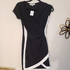 Black and white mini dreess